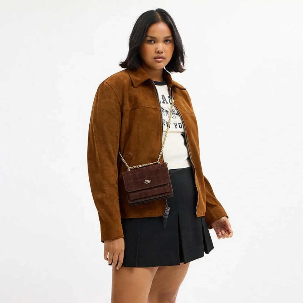NWT‎ COACH Mini Klare SuedeCrossbody Bag - Picture 7 of 12